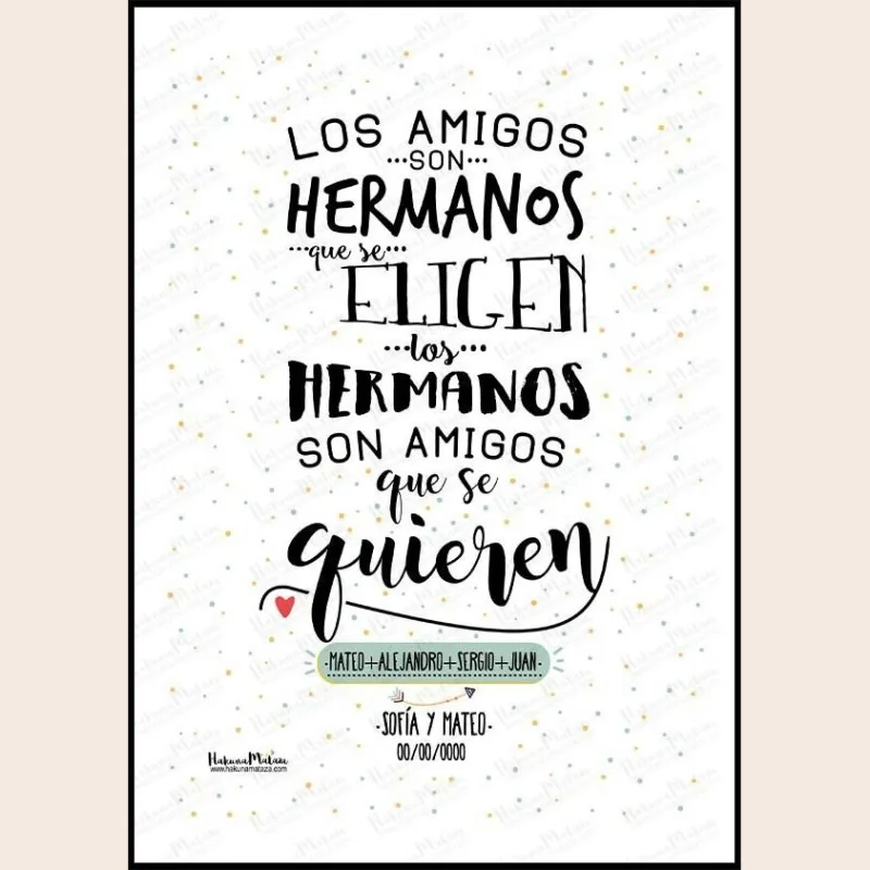 Lámina personalizada - Las personas que se eligen · detalle