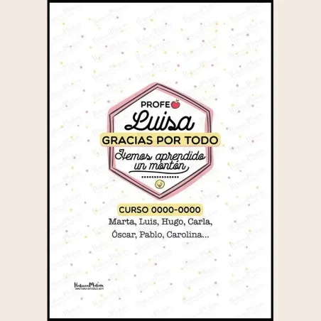 Lámina - Profesora gracias por todo · detalle