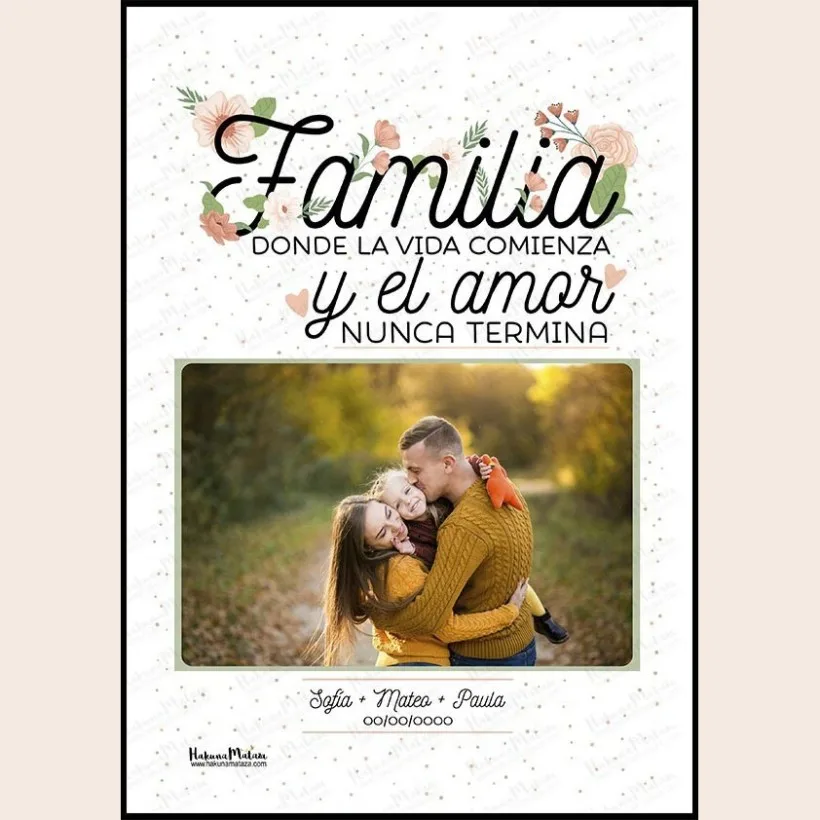 Lámina personalizada con foto - Familia 2