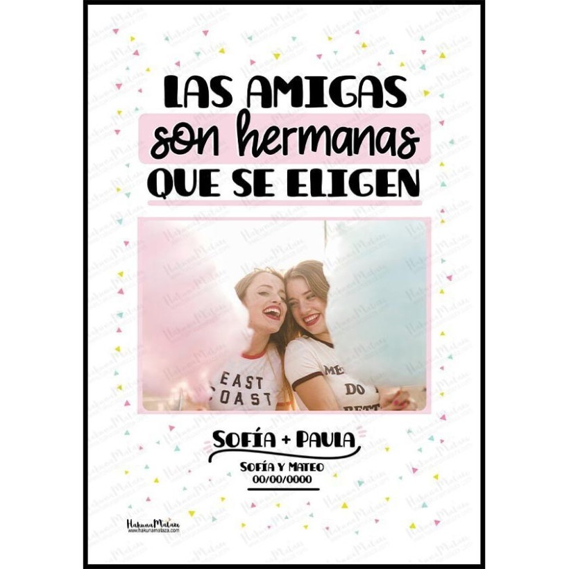 Lámina con foto personalizada - Amigo cuántas cosas hemos compartido