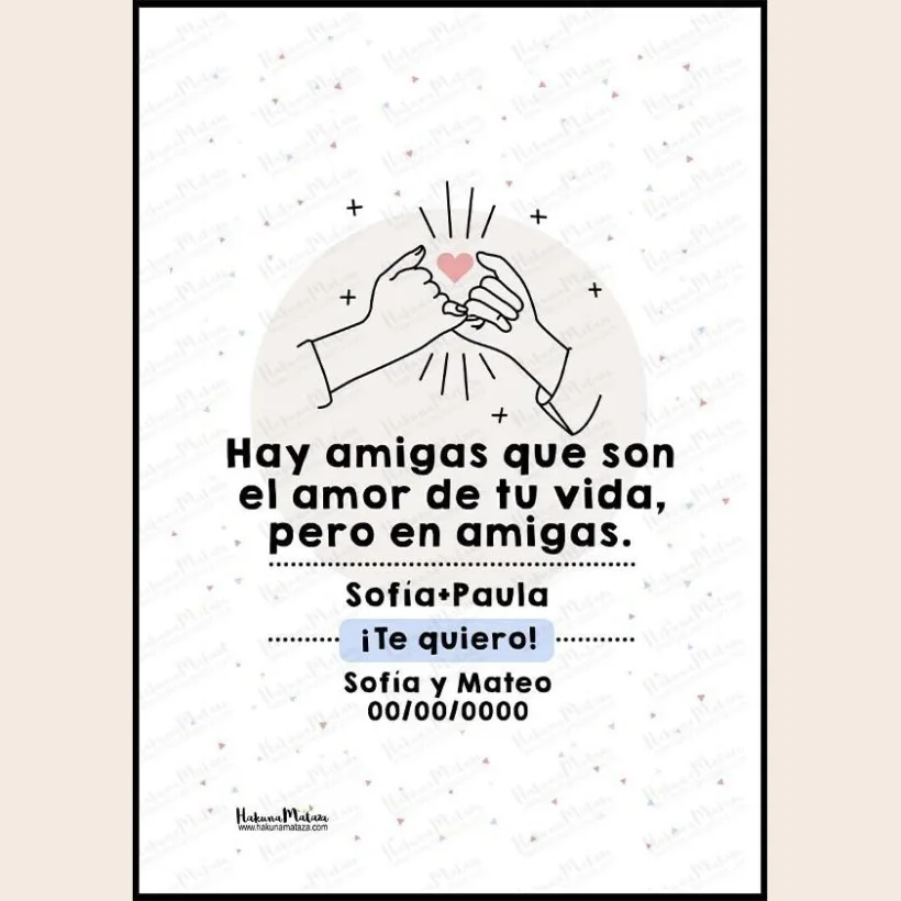 Lámina personalizada - Promesa de amistad eterna 2