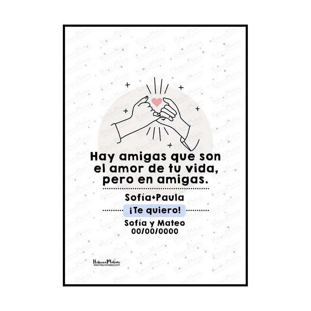 Lámina personalizada - Promesa de amistad eterna