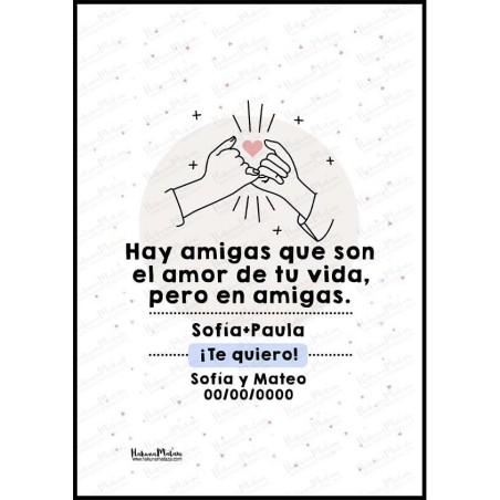 Lámina personalizada - Promesa de amistad eterna