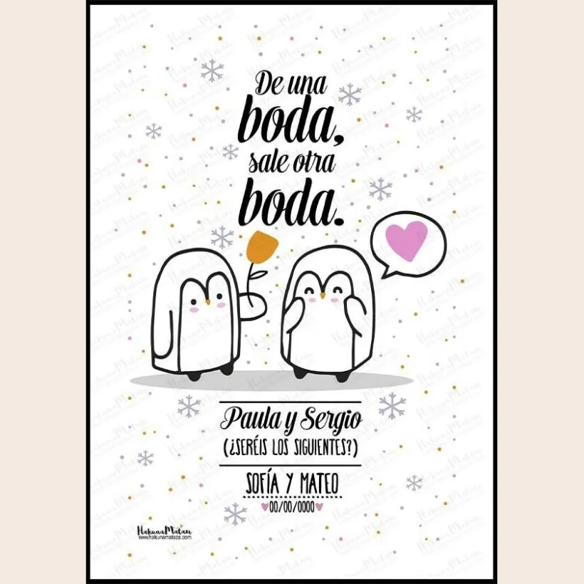 Lámina personalizada - ¿Seréis los siguientes? (Pingüinos) | Hakuna Mataza 2