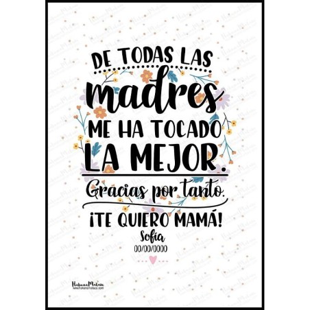 Lámina personalizada - De todas las madres