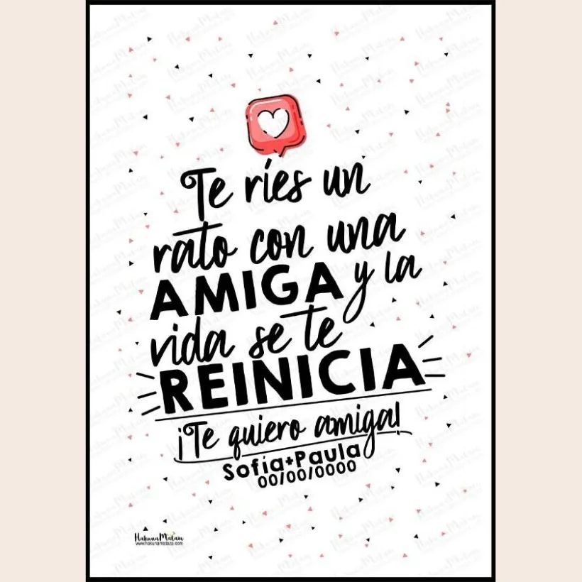Lámina personalizada - Te ríes un rato y la vida se reinicia 2