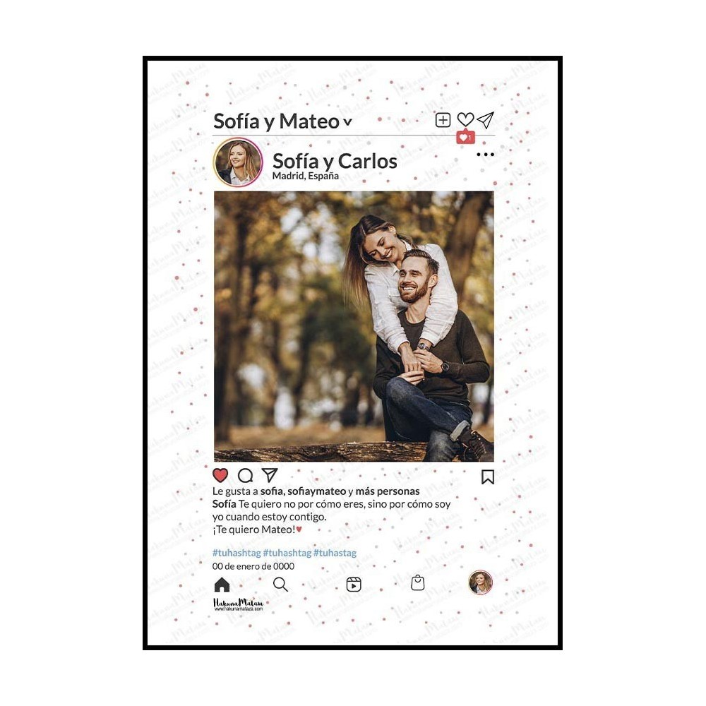 Lámina personalizada con foto - Red social