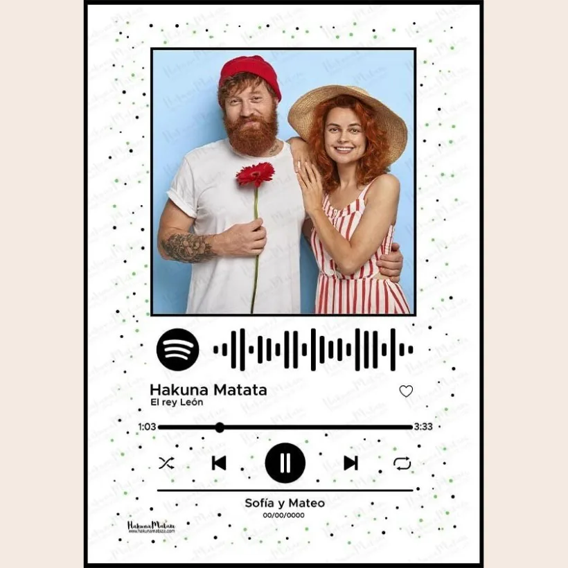 Lámina personalizada con foto - Regala una canción especial 2