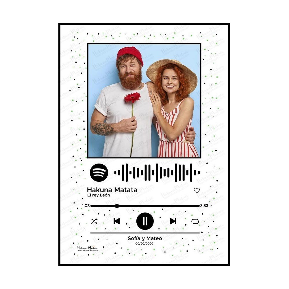 Detalle del diseño que permite incluir el código de una canción especial.