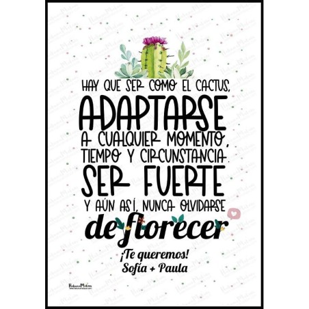 Lámina personalizada - Nunca te olvides de florecer