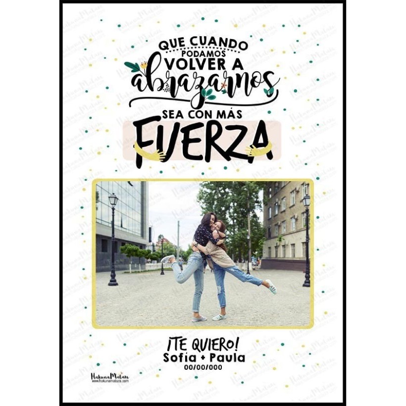 Lámina personalizada con foto - Que cuando podamos volver...