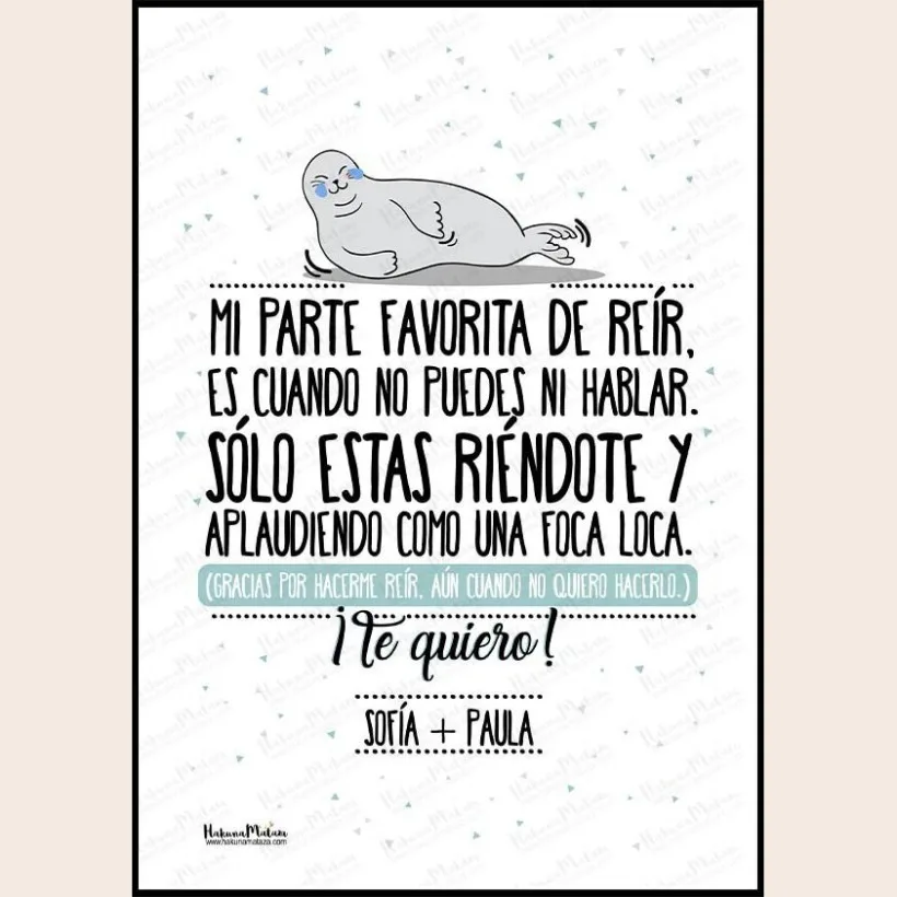 Lámina personalizada - Mi parte favorita de reír | Hakuna Mataza 2