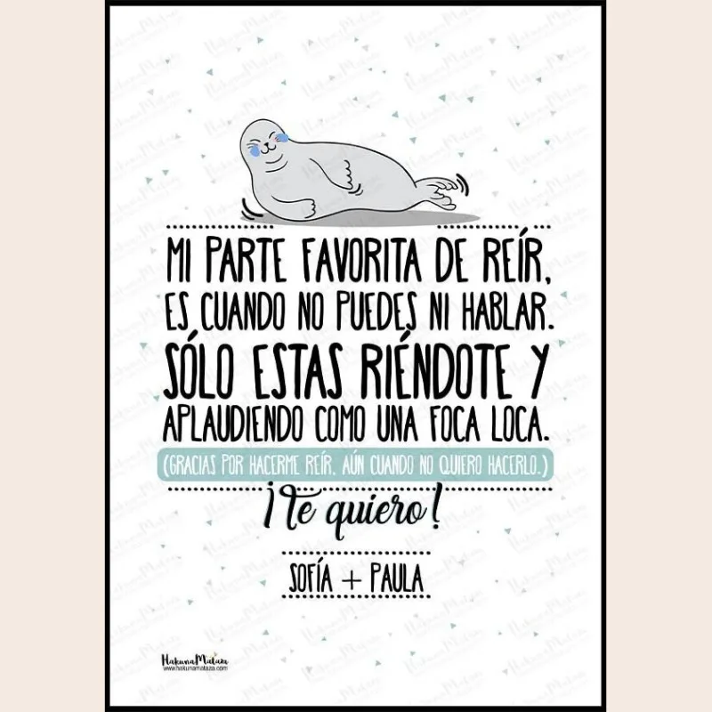 Lámina personalizada - Mi parte favorita de reír · detalle