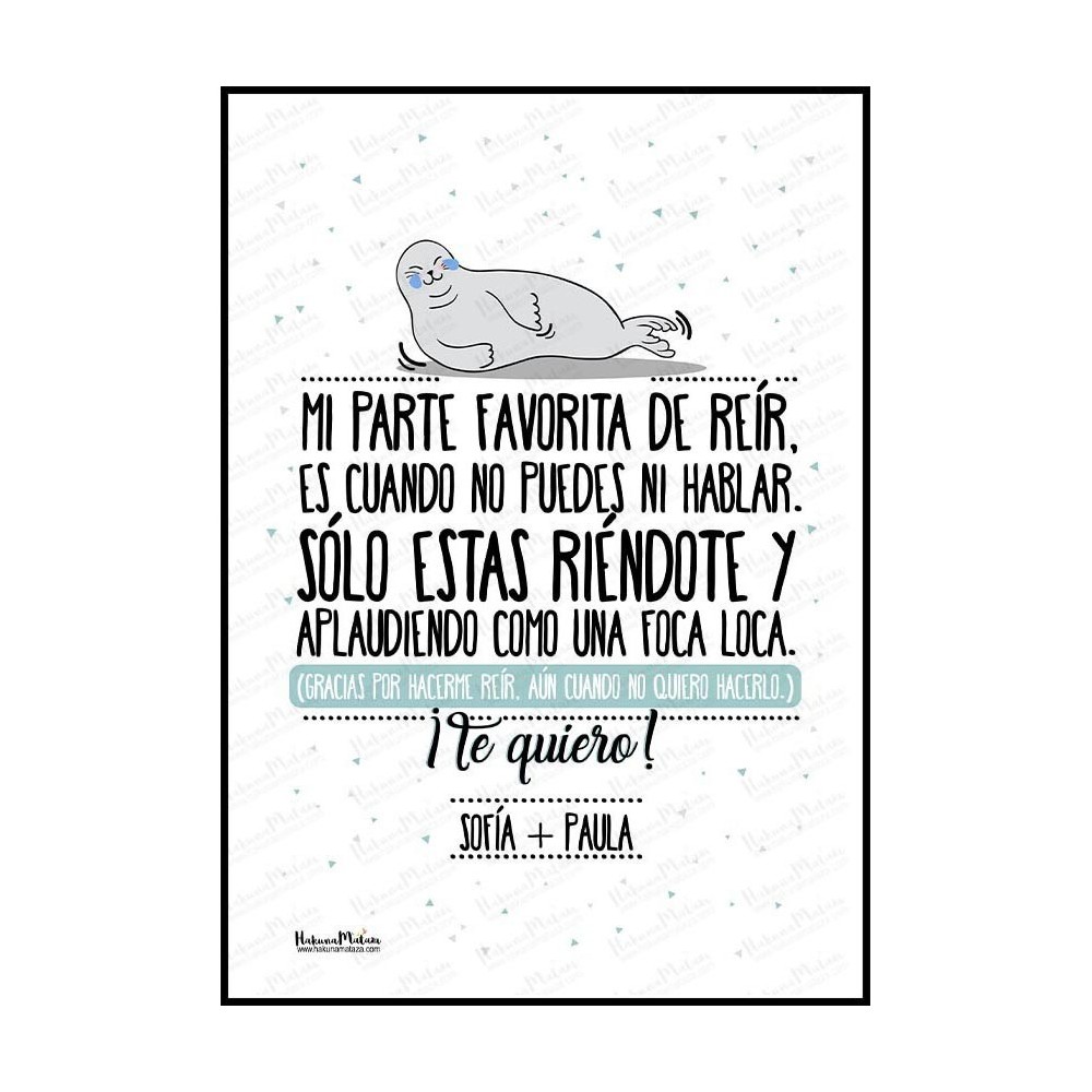 Lámina personalizada - Mi parte favorita de reír