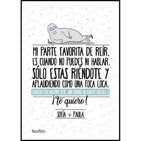 Lámina personalizada - Mi parte favorita de reír Lámina personalizada - Mi parte favorita de reír