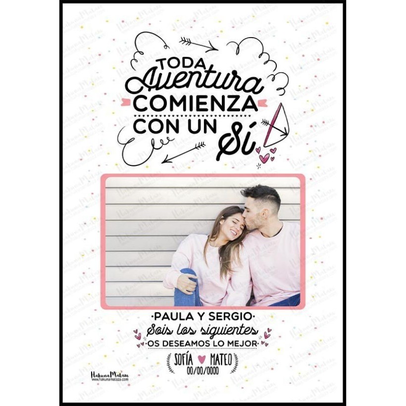 Lámina personalizada con foto - Gracias