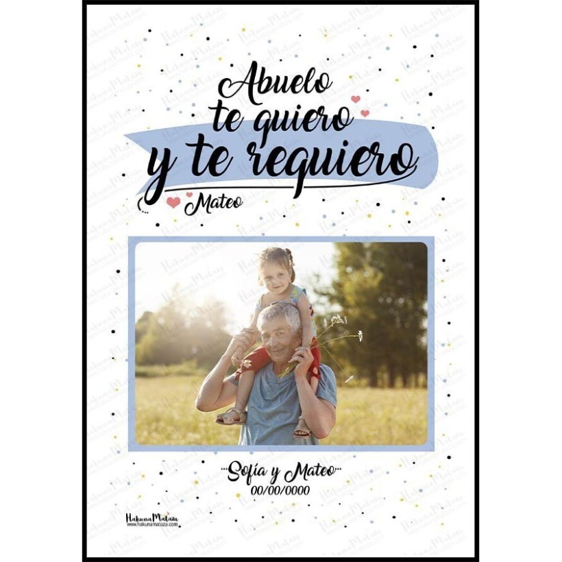 Lámina personalizada con foto - Te quiero mamá