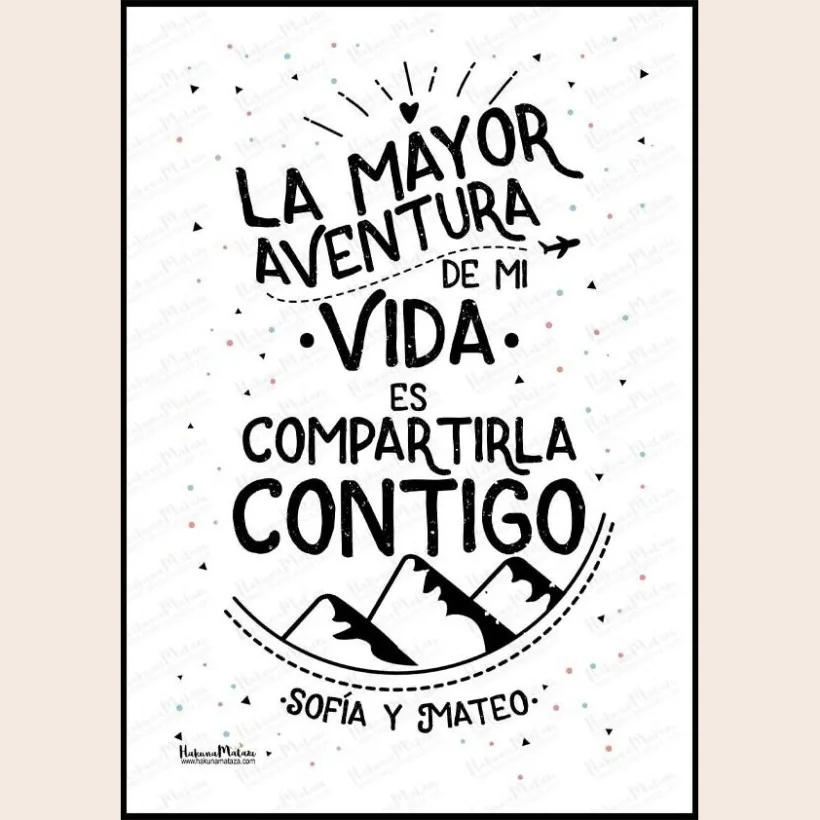 Lámina personalizada - La mayor aventura de mi vida | Hakuna Mataza 2