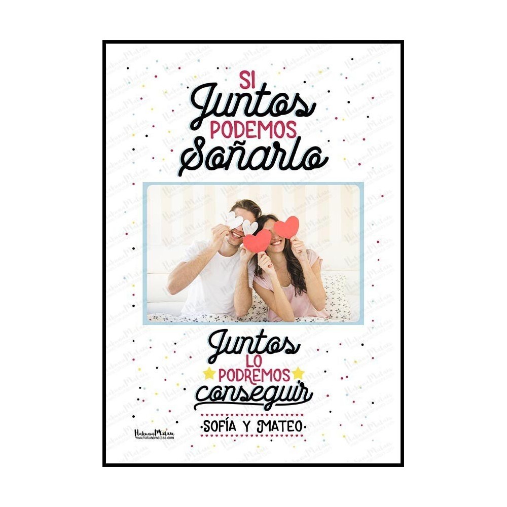 Lámina personalizada con foto - Si juntos...