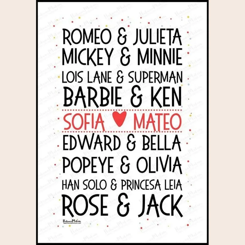 Lámina personalizada - Nuestro amor es de película | Hakuna Mataza 2