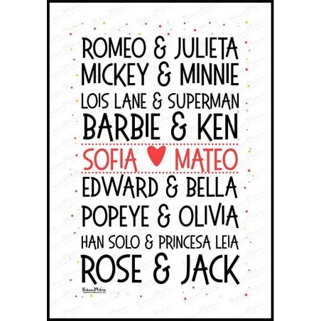 Lámina personalizada - Nuestro amor es de película