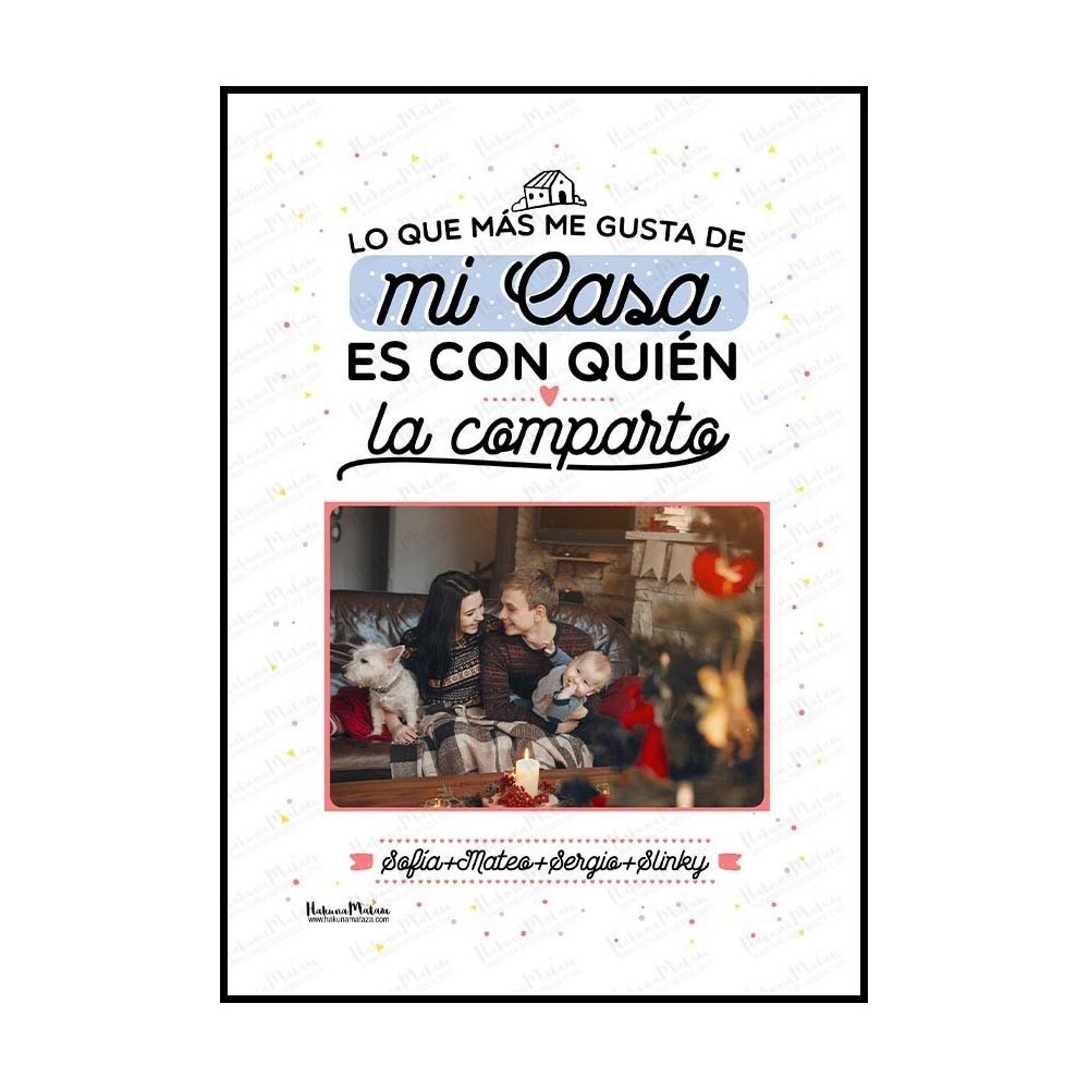 Lámina personalizada con foto - Lo mejor de mi casa