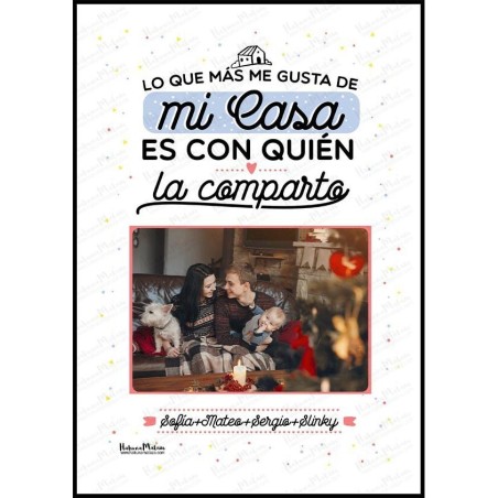 Lámina personalizada con foto - Lo mejor de mi casa