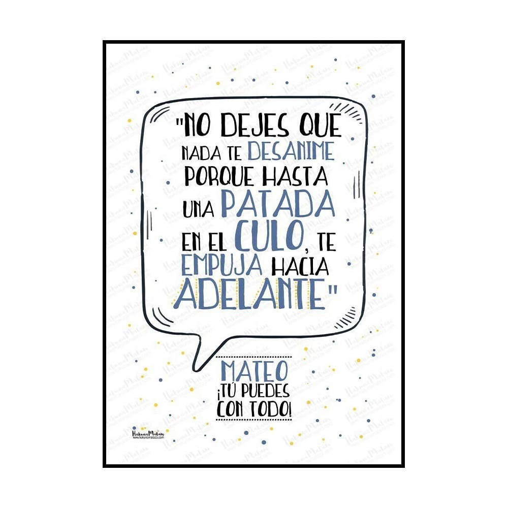 Lámina personalizada - No dejes que nada te desanime html Copiar Editar
