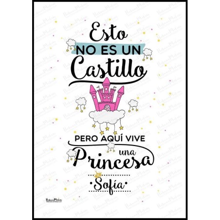 Lámina personalizada - Aquí vive una princesa
