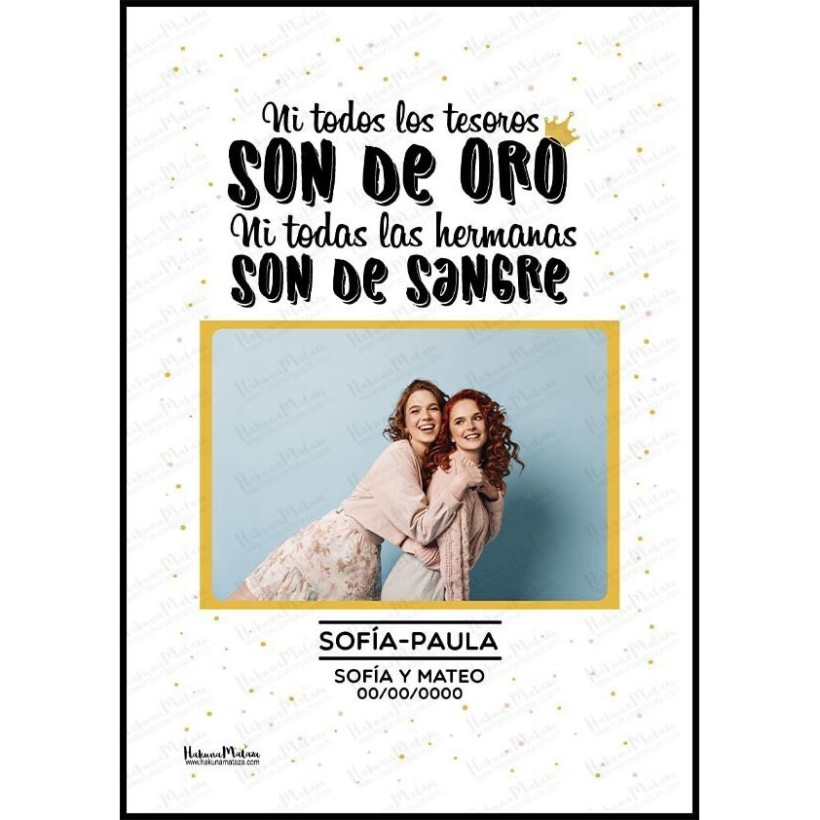 Lámina personalizada con foto - Ni todos los tesoros