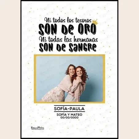 Lámina personalizada con foto - Ni todos los tesoros · detalle