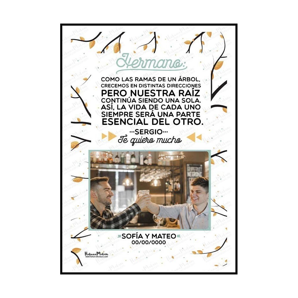 Lámina personalizada con foto - Como las ramas de un árbol