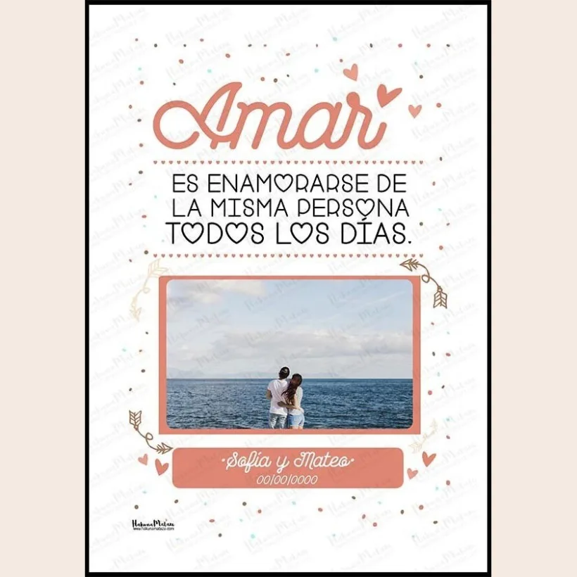 Lámina personalizada con foto - Amar es | Hakuna Mataza 2