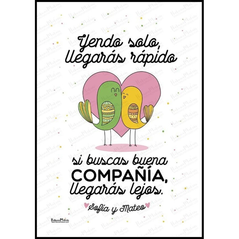 Lámina personalizada - Yendo solo