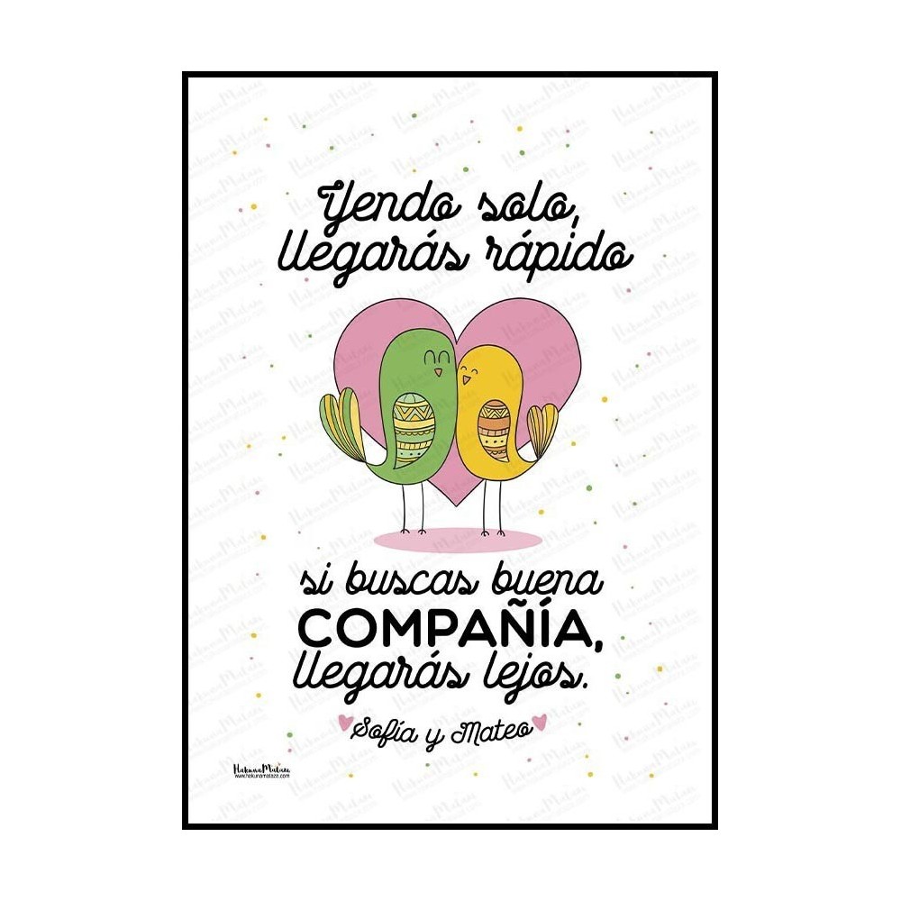 Lámina personalizada - Yendo solo