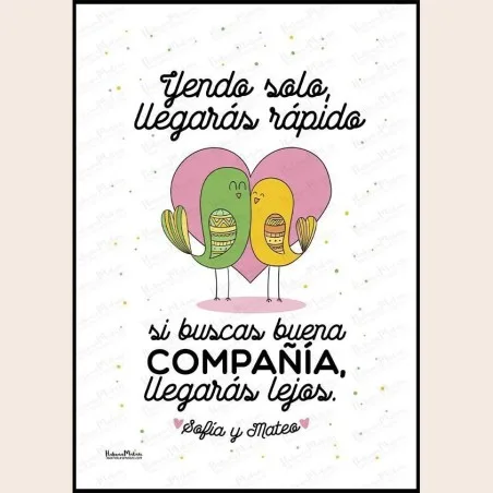 Lámina personalizada - Yendo solo · detalle