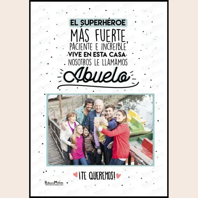 Lámina personalizada con foto - El superhéroe que vive en esta casa | Hakuna Mataza 2