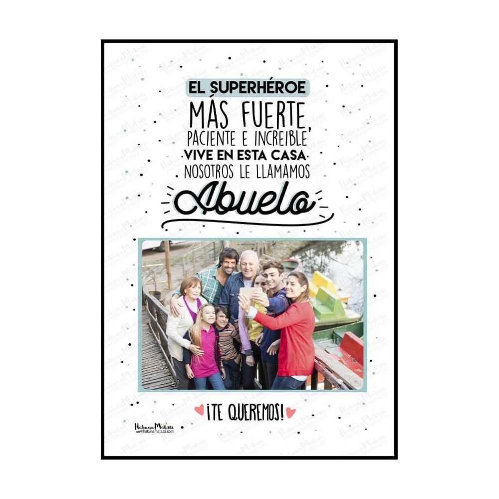 Lámina personalizada con foto - El superhéroe...