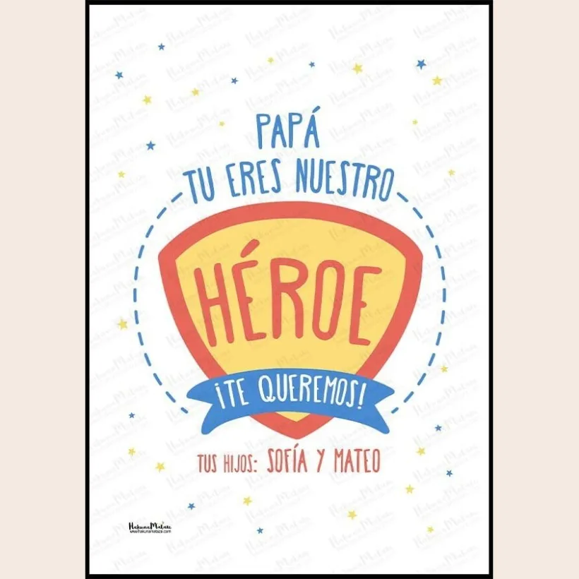 Lámina personalizada - Nuestro héroe | Hakuna Mataza 2