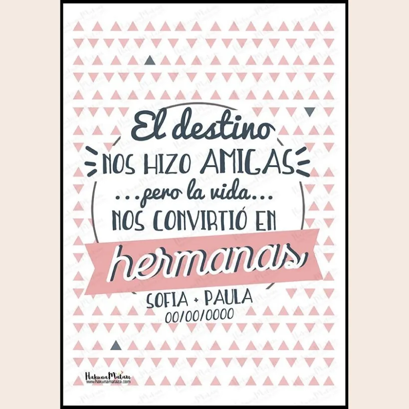 Lámina personalizada - El destino nos hizo amigas 2