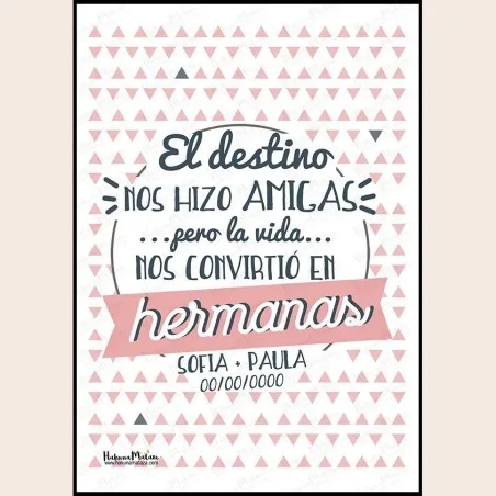 Lámina personalizada - Un destino que nos unió · detalle
