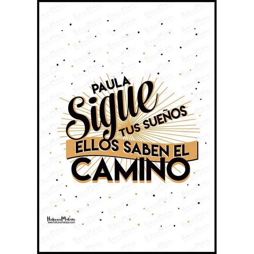 Lámina personalizada - Sigue tus sueños Lámina personalizada - Sigue tus sueños