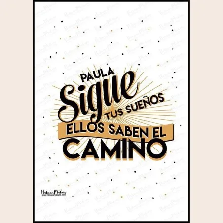 Lámina personalizada - Sigue tus sueños · detalle
