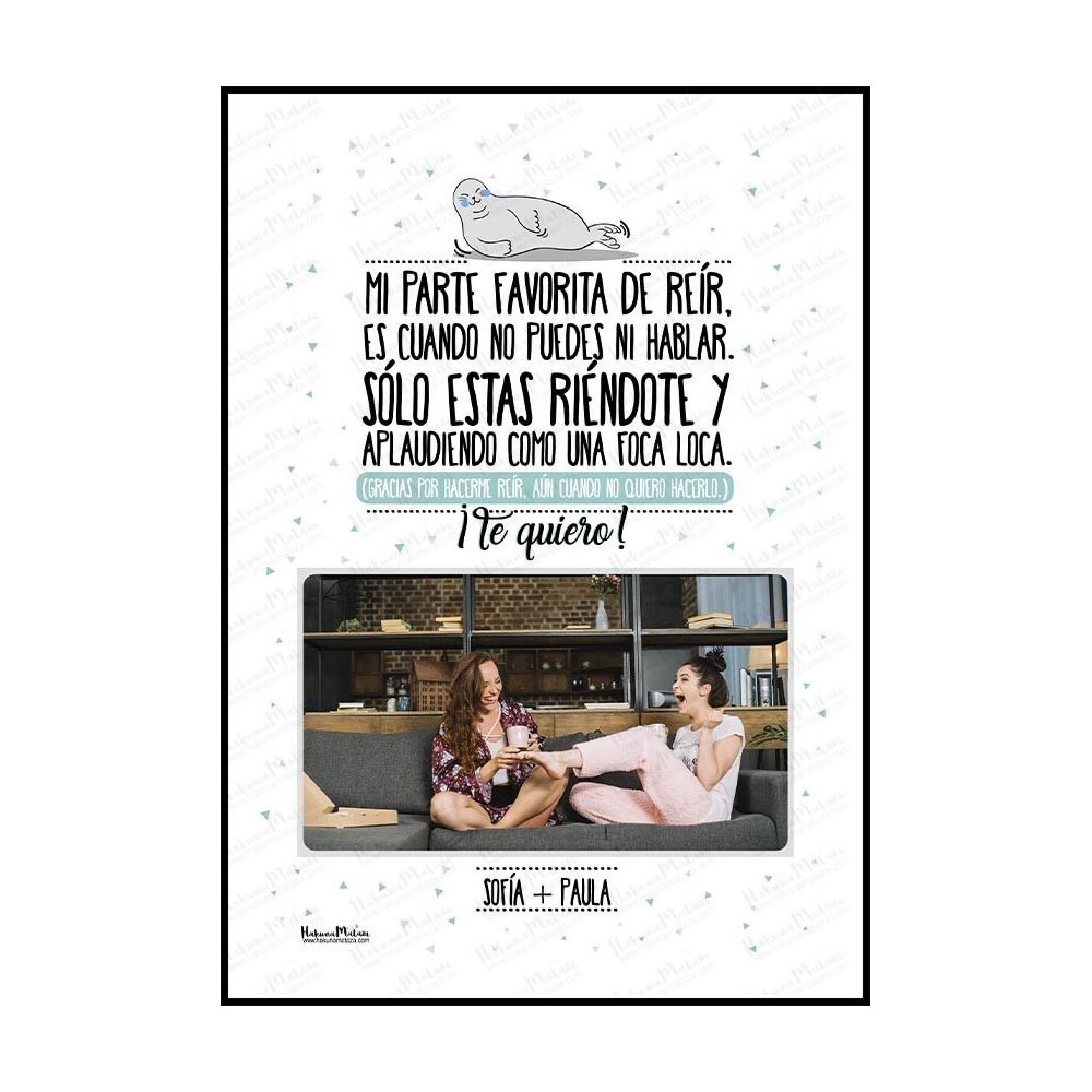 Lámina personalizada con foto - Mi parte favorita de reír