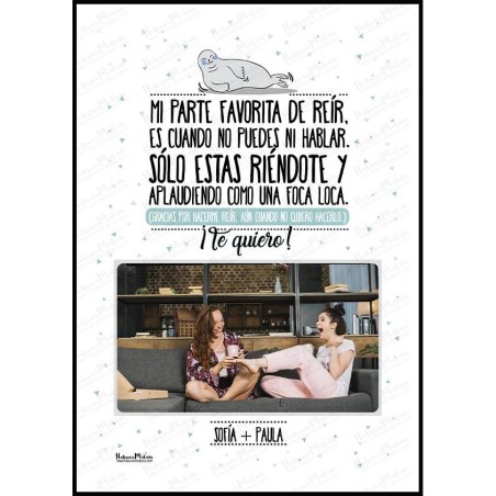 Lámina personalizada con foto - Mi parte favorita de reír