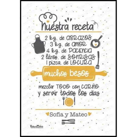 Lámina personalizada - Nuestra receta