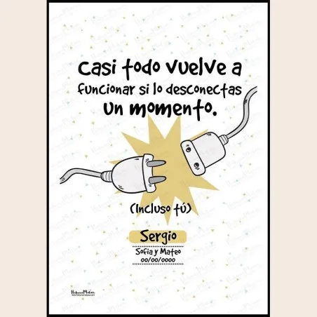 Lámina personalizada - Casi todo vuelve a funcionar · detalle