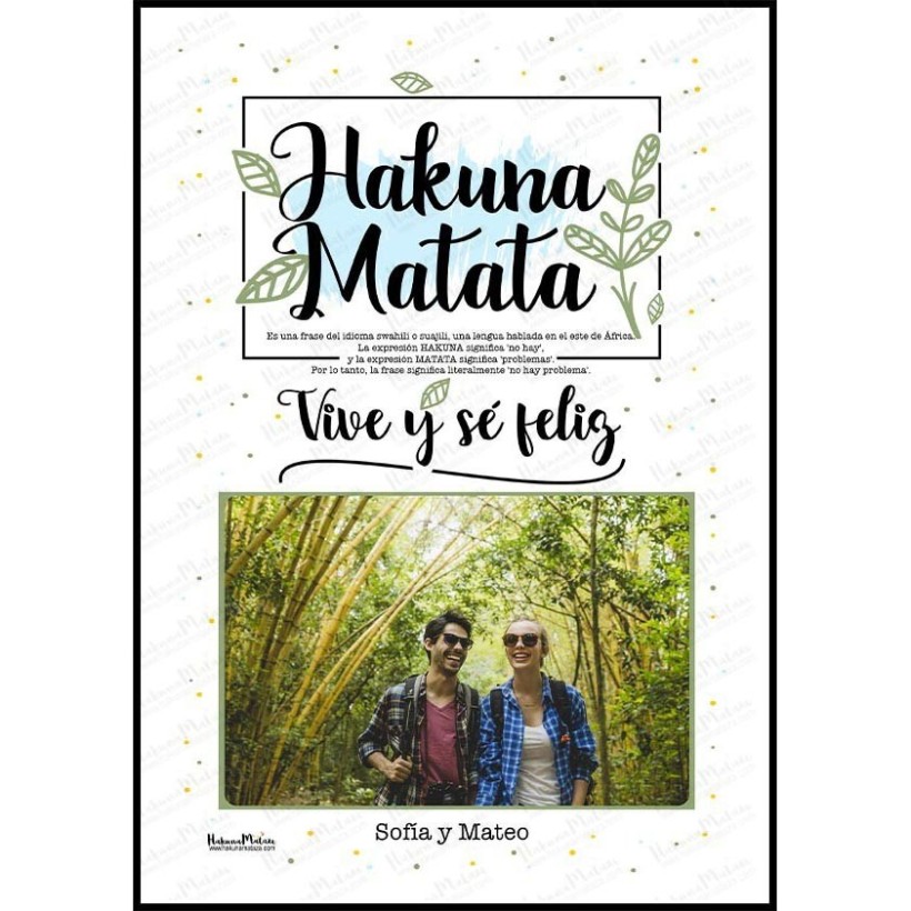 Lámina personalizada con foto - Hakuna Matata