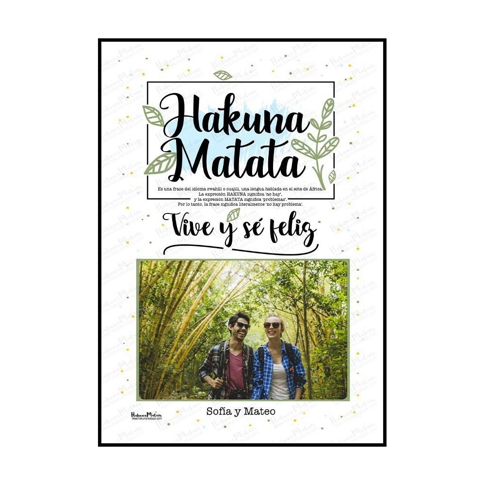 Lámina personalizada con foto - Hakuna Matata