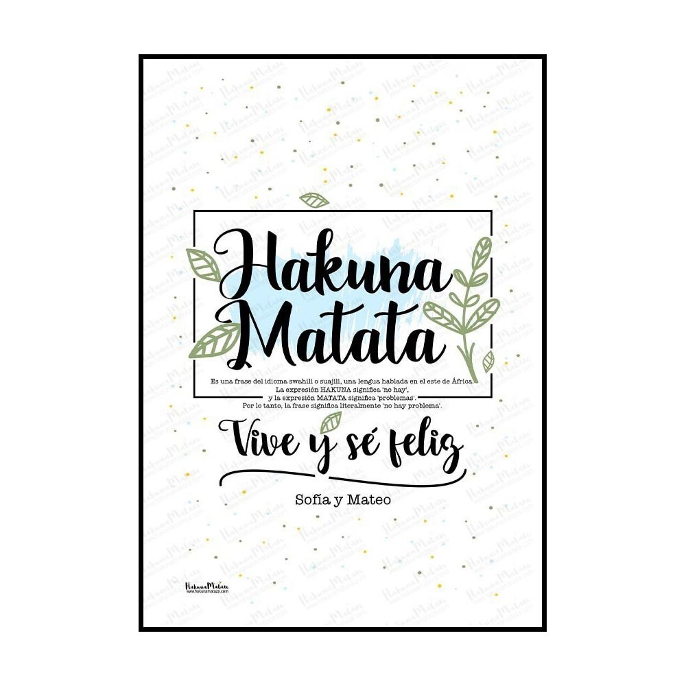 Lámina personalizada - Hakuna Matata